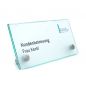 Preview: Tischschild Tischaufsteller aus Glas Vitrum T 200 100 mm